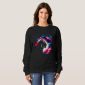 Cool Cosmic Tiger Galaxy Graphic Space Art Trui (Voorkant volledig)