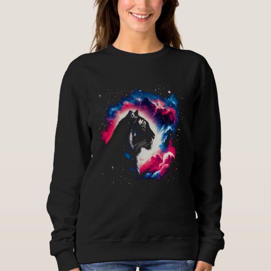 Cool Cosmic Tiger Galaxy Graphic Space Art Trui (Voorkant)