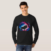 Cool Cosmic Wildebeest Galaxy Graphic Space Art T-shirt (Voorkant volledig)