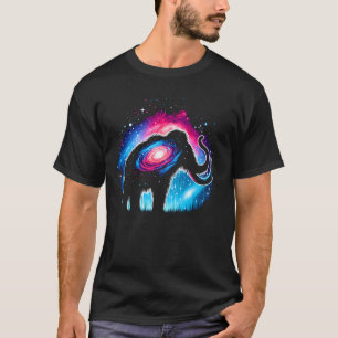Cool Cosmic Woolly Mammoth Galaxy grafische ruimte T-shirt