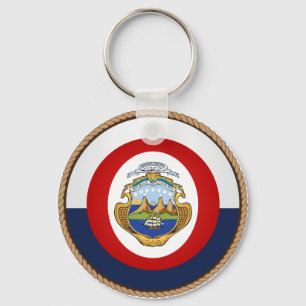 Cool Costa Rica Vlagzegel Sleutelhanger