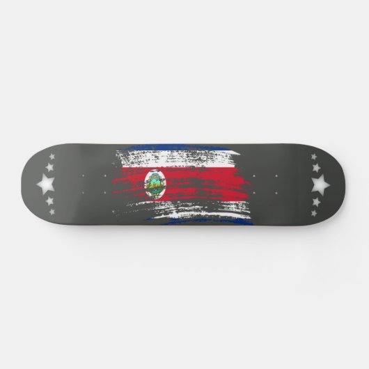 Cool Costa Ricaans vlagontwerp Skateboard (Horizontaal)