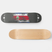 Cool Costa Ricaanse vlag ontwerp Skateboard (Horizontaal)