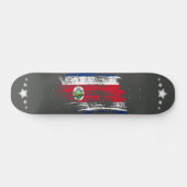 Cool Costa Ricaanse vlag ontwerp Skateboard (Horizontaal)