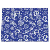 cool country blue Paisley betegeld patroon Groot Cadeauzakje (Voorkant)