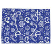 cool country blue Paisley betegeld patroon Groot Cadeauzakje (Achterkant)