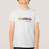 cool country flag customize kid's Venezuelan  Tri-Blend Shirt (Voorkant)