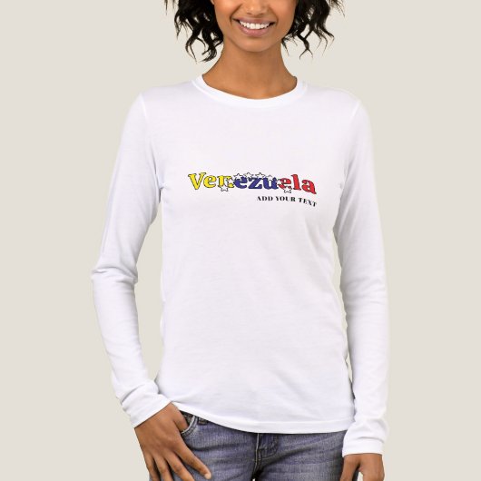 cool country flag customize women's Venezuelan 1 Tri-Blend Shirt (Voorkant volledig)