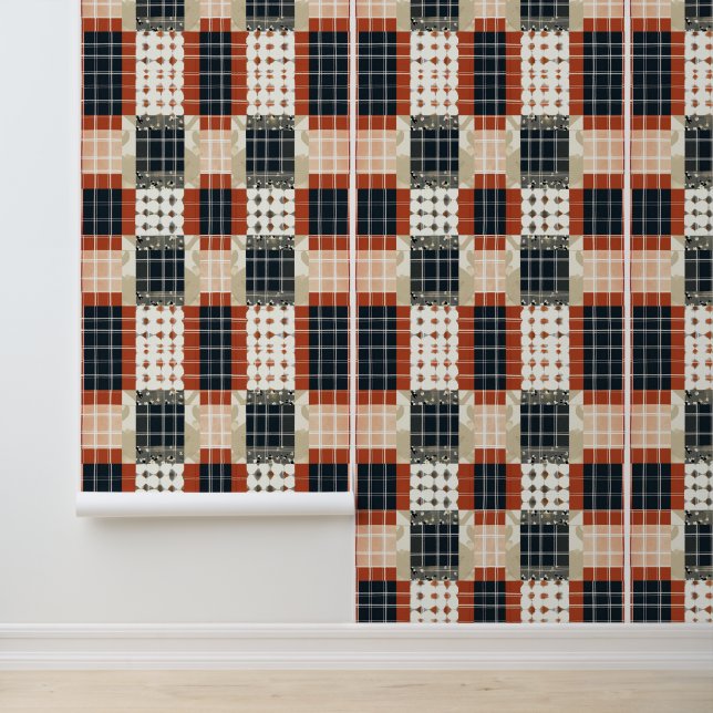 Cool Country plaid tegelpatroon Behang (Applicatie)