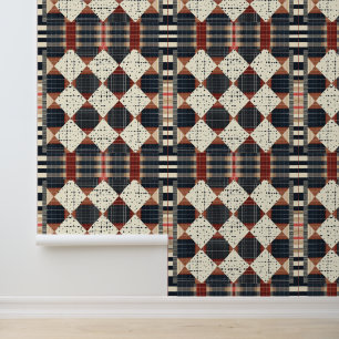 Cool Country plaid tegelpatroon Behang