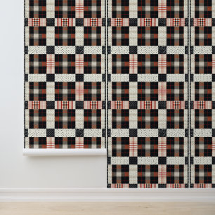 Cool Country plaid tegelpatroon Wallpaper Behang
