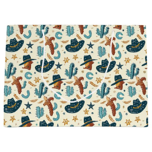 Cool Country Western cowboy betegeld Groot Cadeauzakje (Voorkant)