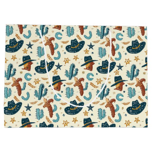 Cool Country Western cowboy betegeld Groot Cadeauzakje (Achterkant)