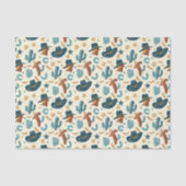 Cool Country Western cowboy betegeld Tissuepapier (Voorkant)