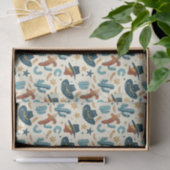 Cool Country Western cowboy betegeld Tissuepapier (Geschenk)