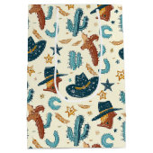 Cool Country Western cowboy getegeld Medium Cadeauzakje (Achterkant)