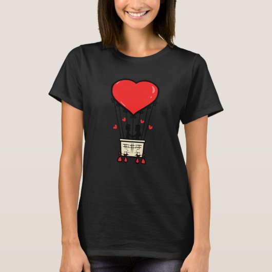 Cool Couple Heart Valentine's Day  Romantic T-shirt (Voorkant)