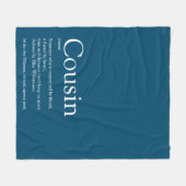 Cool Cousin Definition Modern Blue Fun Fleece Deken (Voorkant (Horizontaal))