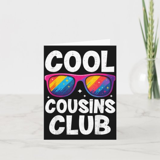 Cool Cousins Club Family Matching Funny Cousin Squ Kaart (Voorkant)