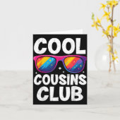 Cool Cousins Club Family Matching Funny Cousin Squ Kaart (Gele Bloem)