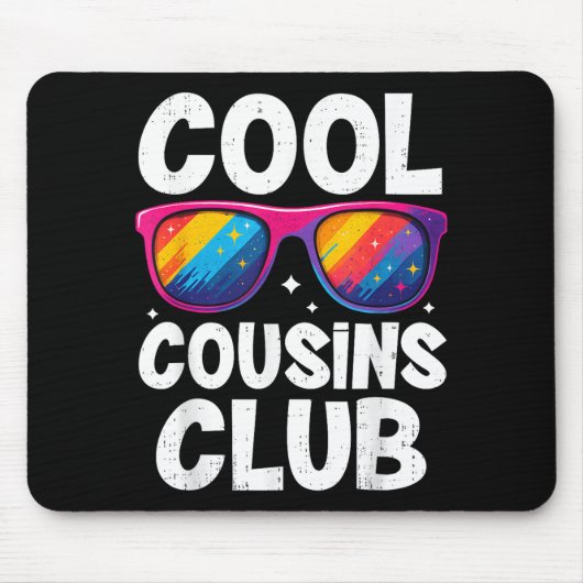 Cool Cousins Club Family Matching Funny Cousin Squ Muismat (Voorkant)