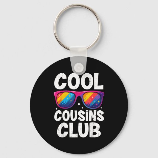 Cool Cousins Club Family Matching Funny Cousin Squ Sleutelhanger (Voorkant)