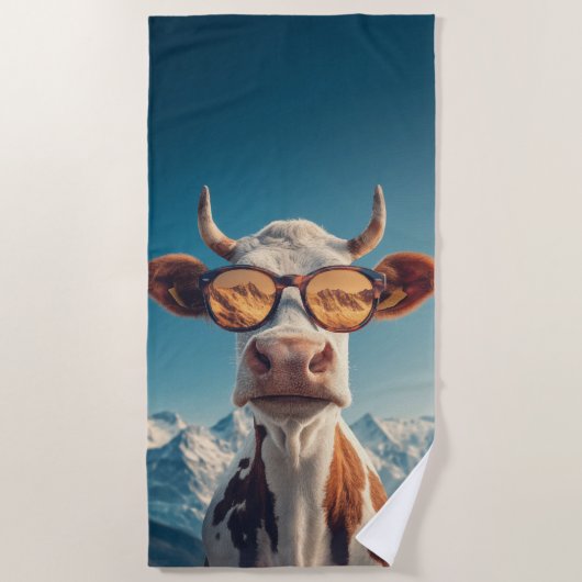 Cool Cow Alps Design Strandlaken (Voorkant)
