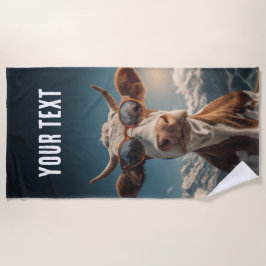 Cool Cow With Sunglasses Strandlaken