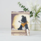 Cool cowboy collie houdt een oog... briefkaart (Staand voorkant)