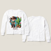 Cool Cowboy houdt van  Tri-Blend Shirten (Voorkant /achterkant)
