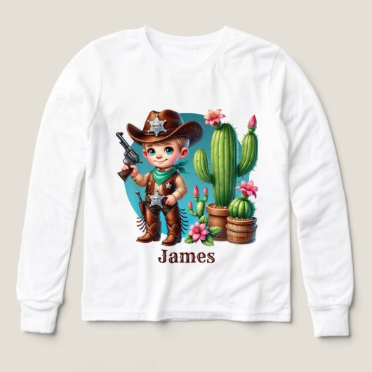Cool Cowboy houdt van  Tri-Blend Shirten (Voorkant)