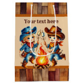 Cool cowboy jongens Verjaardagsfeest aanpasbaar Me Medium Cadeauzakje (Achterkant)