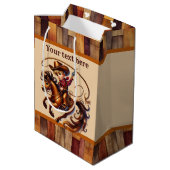 Cool cowboy jongens Verjaardagsfeest aanpasbaar Medium Cadeauzakje (Achterkant Gekanteld)