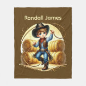 Cool cowboy lovers add name  fleece deken (Voorkant)