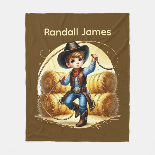 Cool cowboy lovers add name  fleece deken (Voorkant)