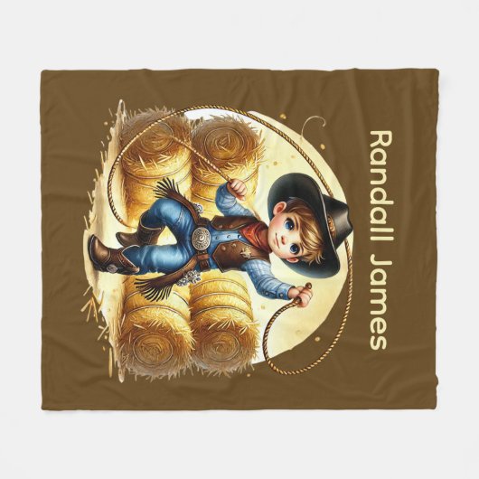 Cool cowboy lovers add name  fleece deken (Voorkant (Horizontaal))