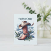 Cool Cowboy pet laarzen voeg bericht toe Briefkaart (Staand voorkant)