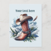 Cool Cowboy pet laarzen voeg bericht toe Briefkaart (Voorkant)