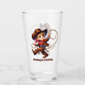 Cool Cowboy training voeg tekst toe Glas (Achterkant)