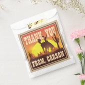 Cool Cowboy Verjaardag Rodeo, Wild West Bedankt Bedankzakje (Gezegeld)