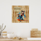 Cool cowboy Western nephout Poster (Keuken)