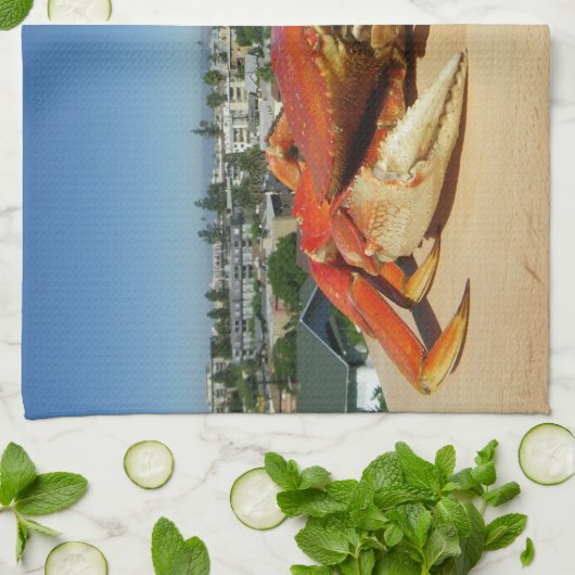 Cool Crab Kitchen Towel! Theedoek (Gevouwen)
