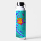 Cool Crab Turquoise Zee Animal Genoemd Waterfles (Voorkant)