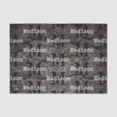 Cool Cracked asphalt road gray lines Monogram Tissuepapier (Voorkant)