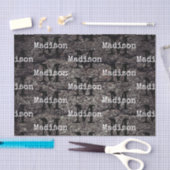 Cool Cracked asphalt road gray lines Monogram Tissuepapier (Craft)