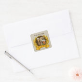 Cool Craft bier tekst toevoegen Vierkante Sticker (Envelop)