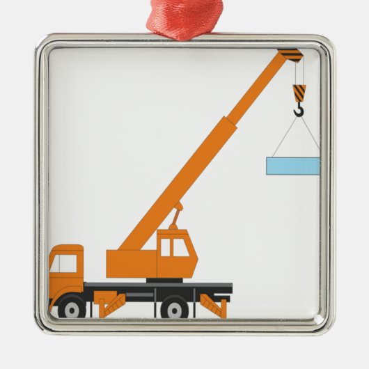 Cool Crane Boy Gift Idee Metalen Ornament (Voorkant)