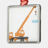 Cool Crane Boy Gift Idee Metalen Ornament (Links)
