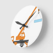 Cool Crane Boy Gift Idee Ronde Klok (Hoek)