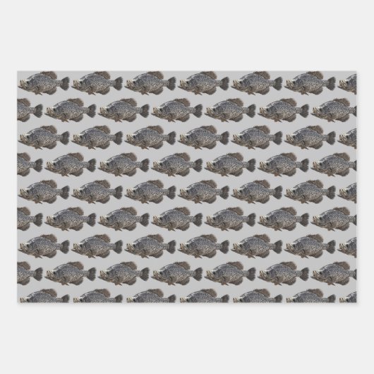 Cool Crappie Panfish Vist Mannen Inpakpapier Vel (Voorkant 2)